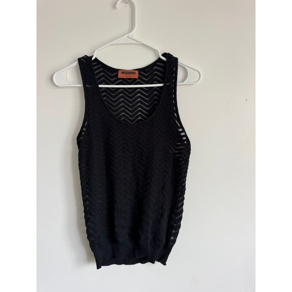 Missoni Black Chevron Knitted Tank